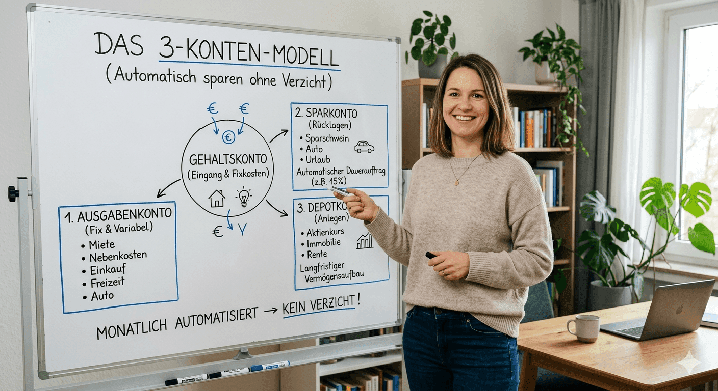 3-Konten-Modell: Sparen ohne Verzicht automatisieren