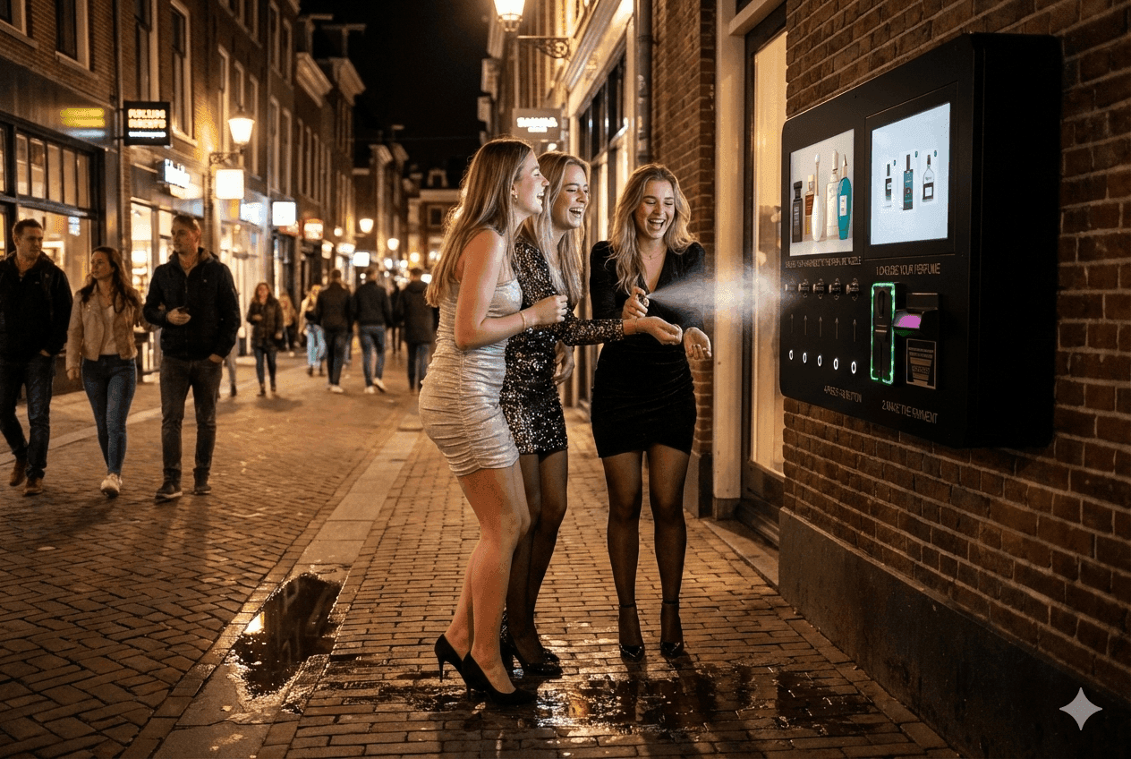 Luxus Parfüm Automat: Geld verdienen in der Fußgängerzone
