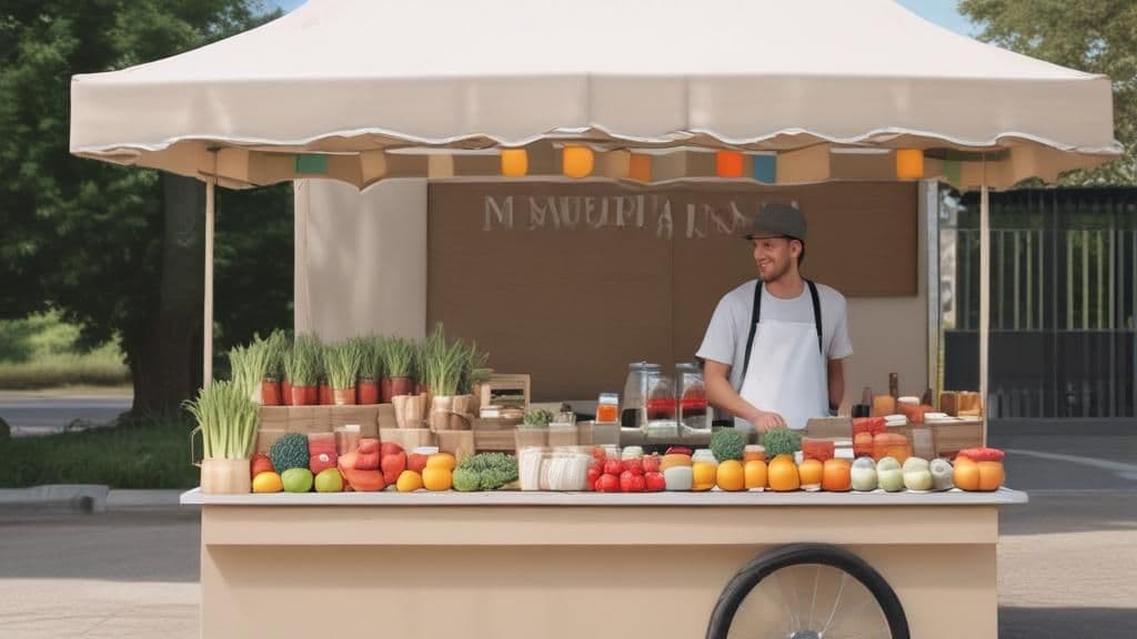 Mobiler Marktstand: Regionale Produkte verkaufen